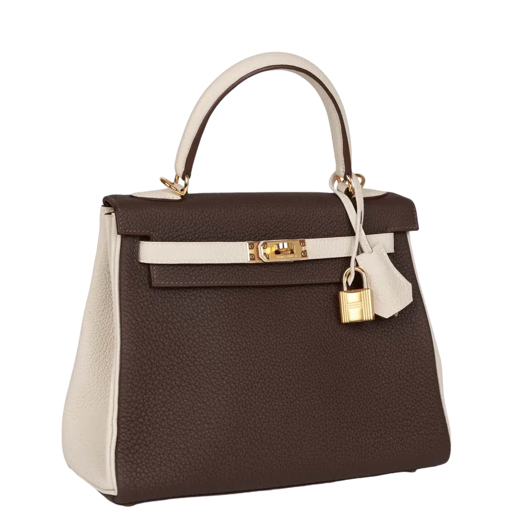 HermÃ¨s Special Order (HSS) Kelly Retourne 25 Ebene and Craie To